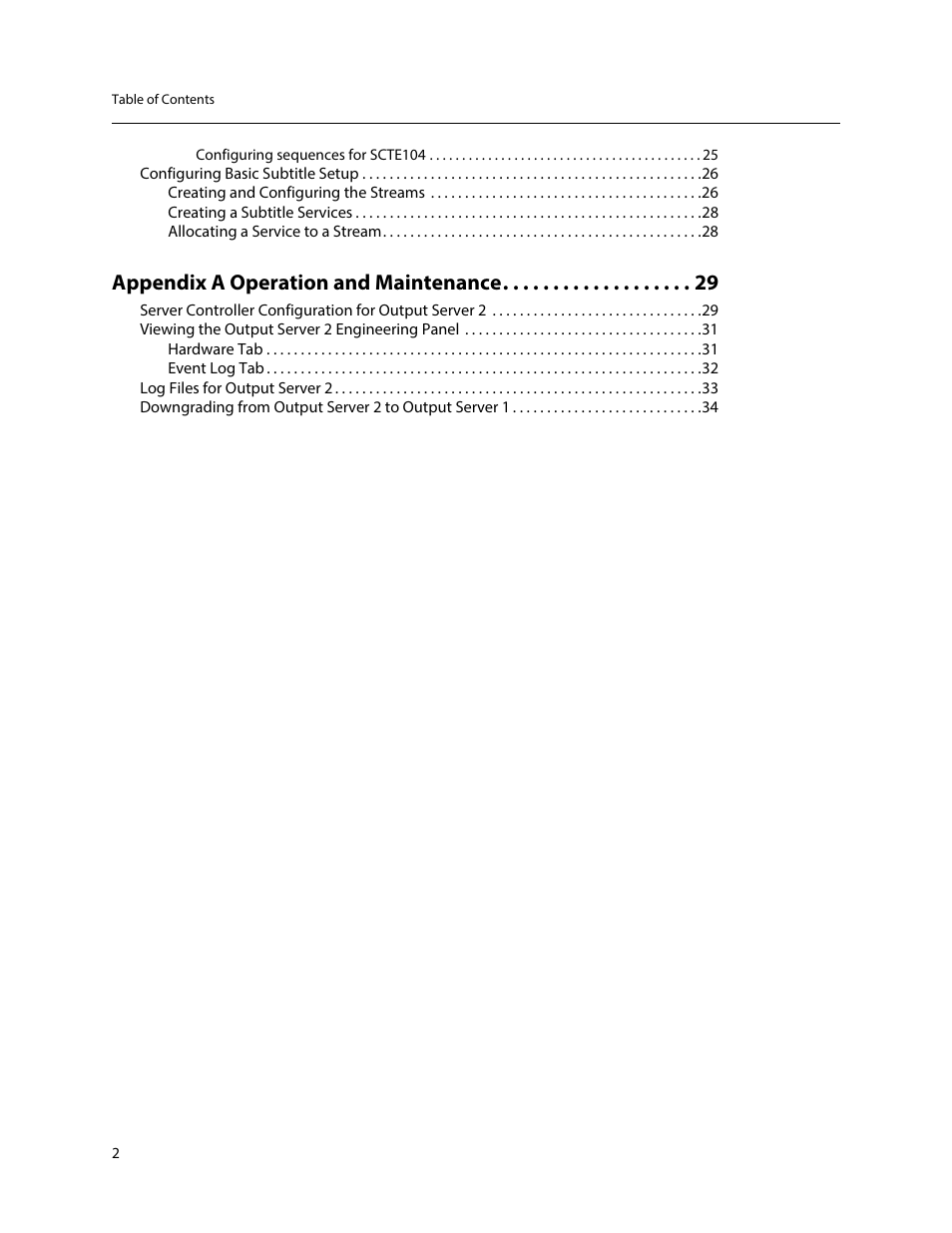 Appendix a operation and maintenance | Grass Valley iTX Output Server 2 v.2.5 User Manual | Page 4 / 39
