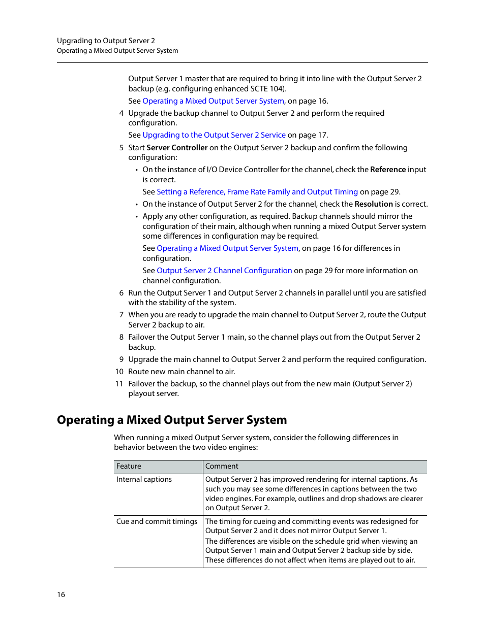 Operating a mixed output server system | Grass Valley iTX Output Server 2 v.2.6 User Manual | Page 22 / 75