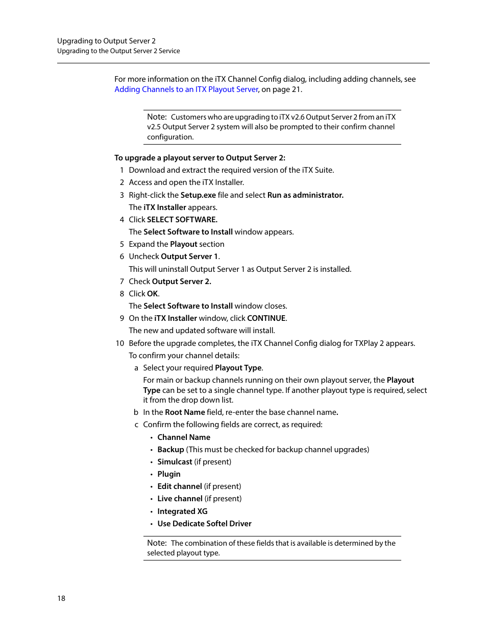 Grass Valley iTX Output Server 2 v.2.6 User Manual | Page 24 / 75