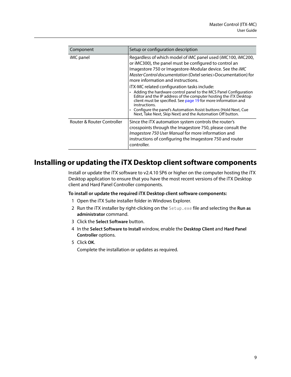 Grass Valley iTX Master Control v.2.6 User Manual | Page 13 / 44