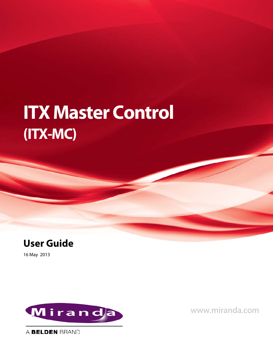 Grass Valley iTX Master Control v.2.3 User Manual | 48 pages