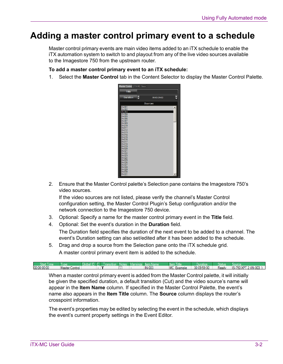 Grass Valley iTX Master Control v.2.3 User Manual | Page 32 / 48