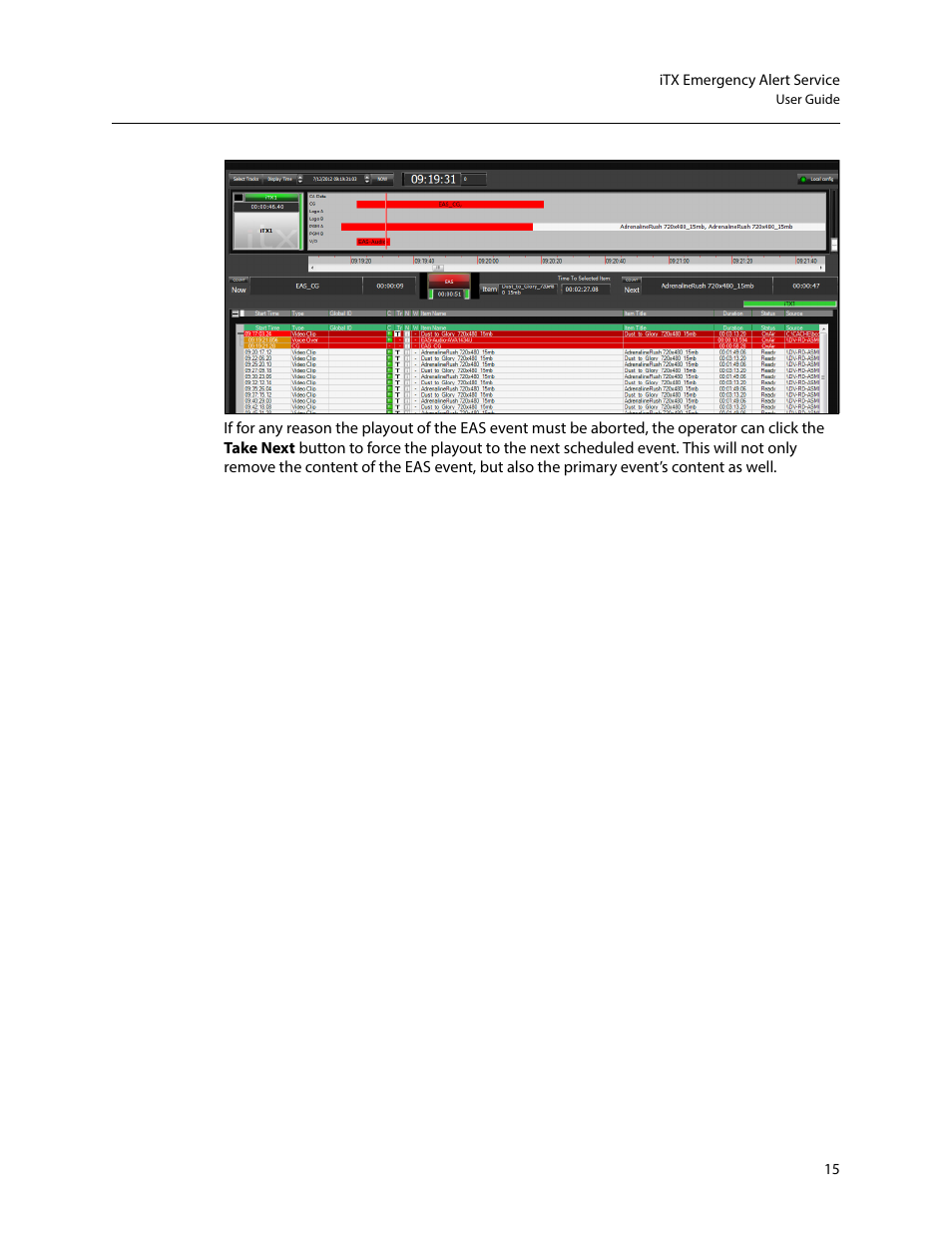 Grass Valley iTX Emergency Alert Service v.2.6 User Manual | Page 19 / 21