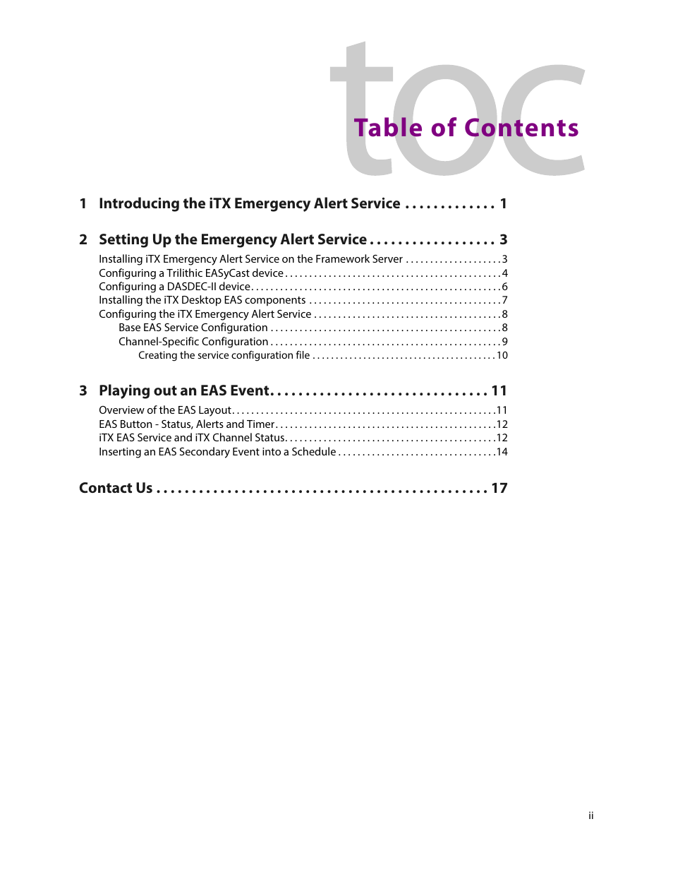 Grass Valley iTX Emergency Alert Service v.2.6 User Manual | Page 3 / 21