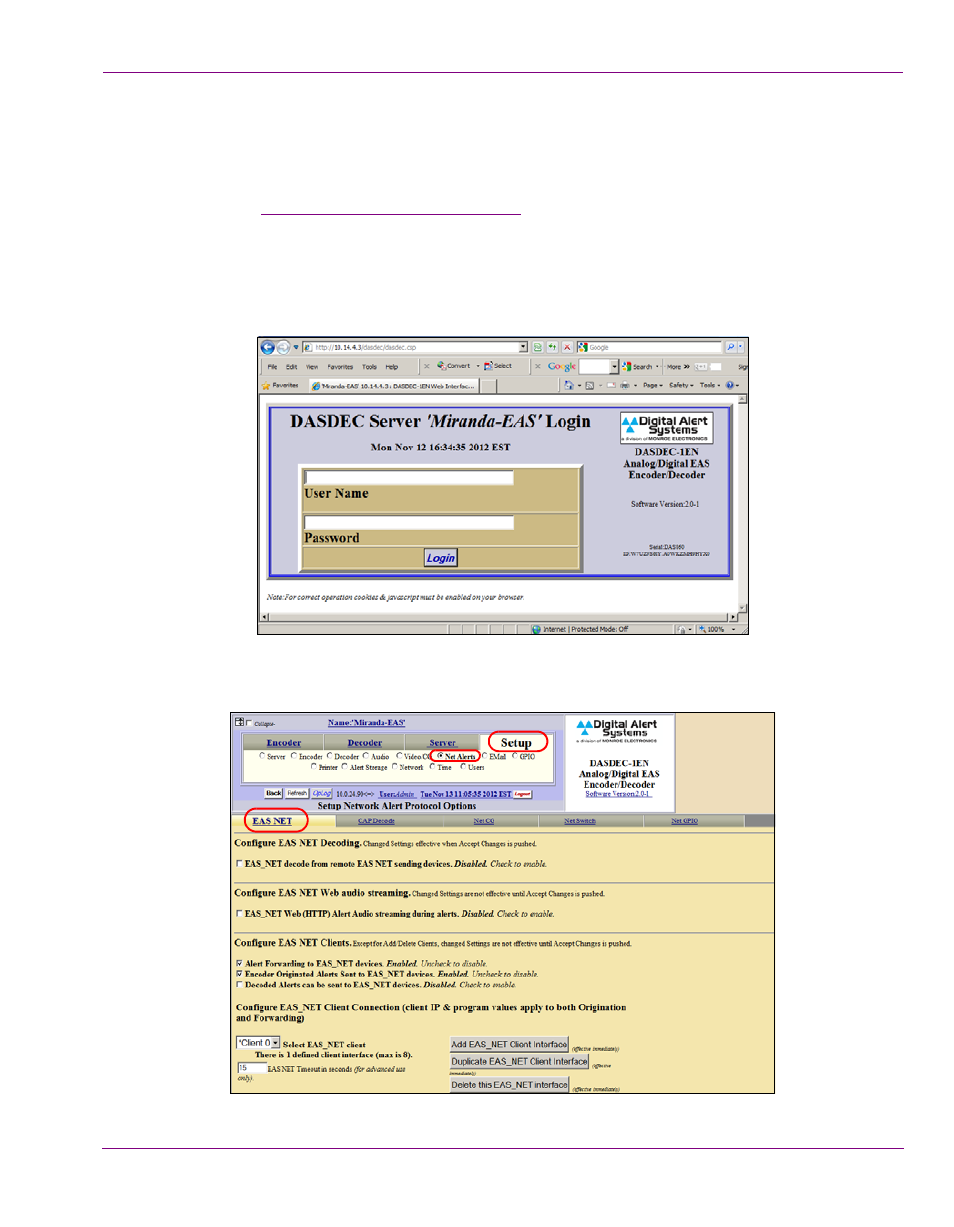 Configuring a dasdec-ii device, Configuring a dasdec-ii device -7 | Grass Valley iTX Emergency Alert Service v.2.3 User Manual | Page 12 / 22