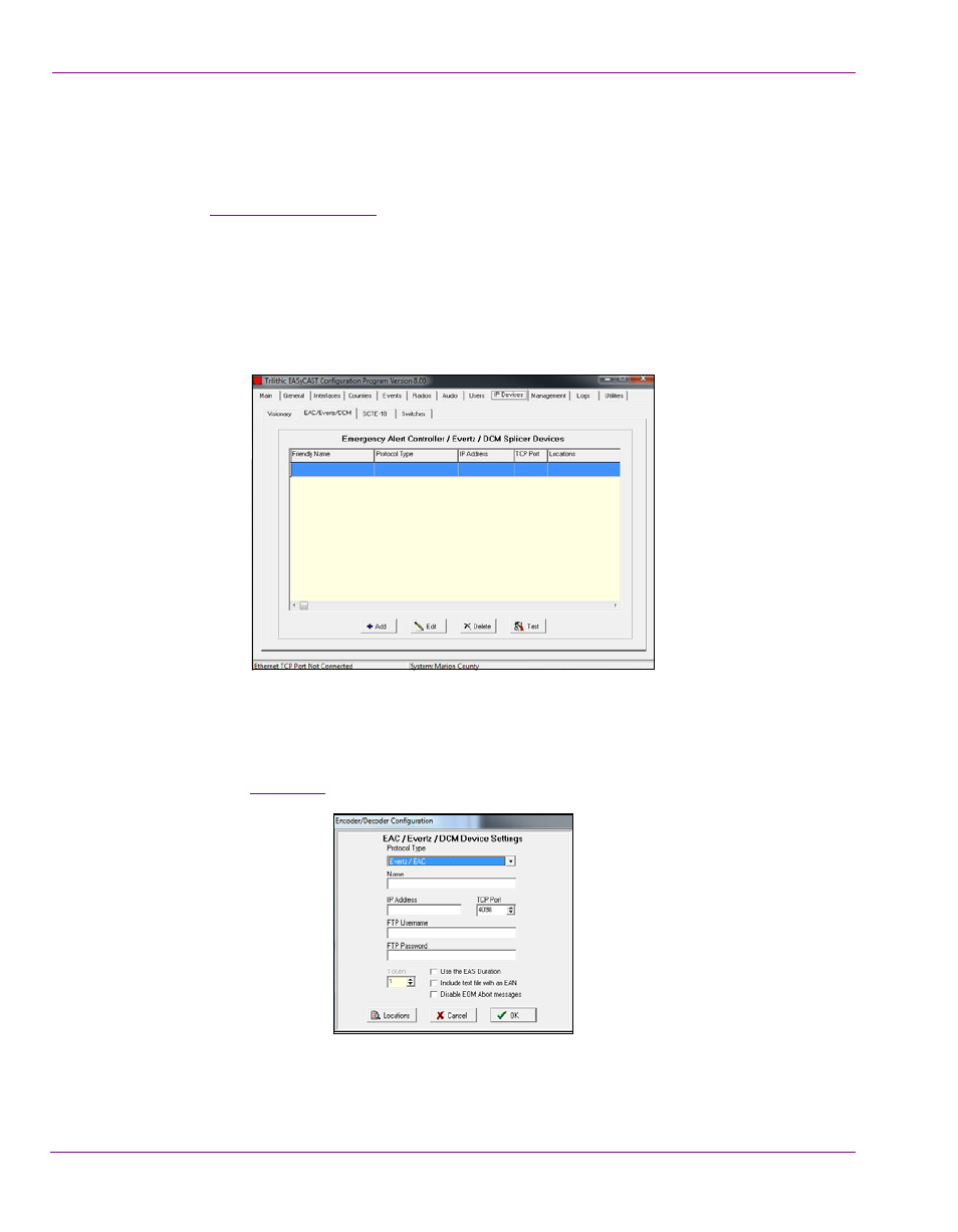 Configuring a trilithic easycast device, Configuring a trilithic easycast device -4 | Grass Valley iTX Emergency Alert Service v.2.3 User Manual | Page 9 / 22