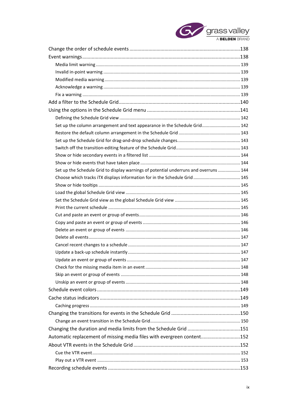 Grass Valley iTX Desktop v.2.6 User Manual | Page 10 / 373