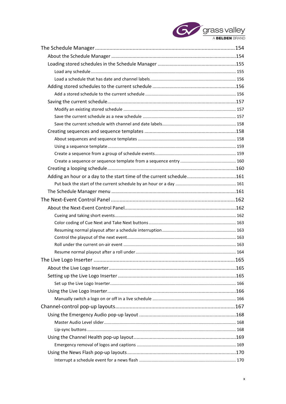 Grass Valley iTX Desktop v.2.6 User Manual | Page 11 / 373