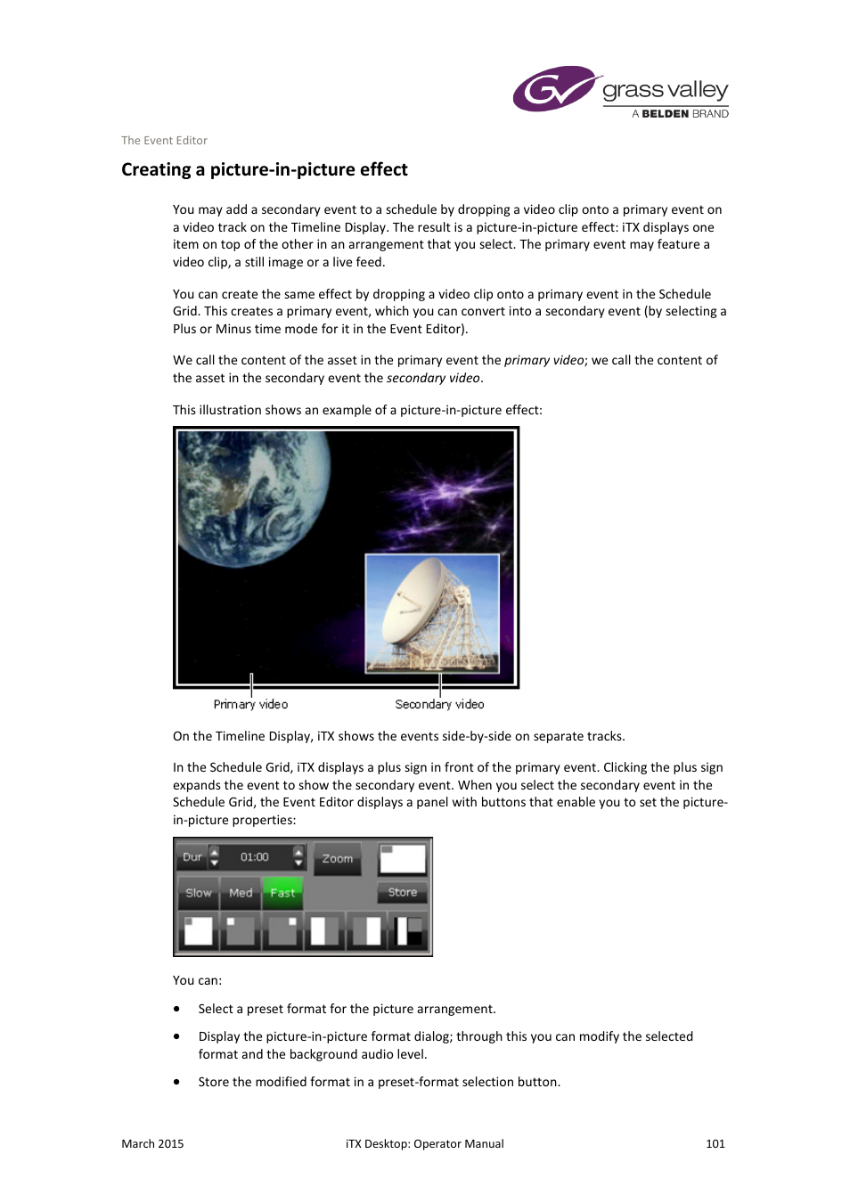 Creating a picture-in-picture effect, More, Details | E 101 | Grass Valley iTX Desktop v.2.6 User Manual | Page 121 / 373