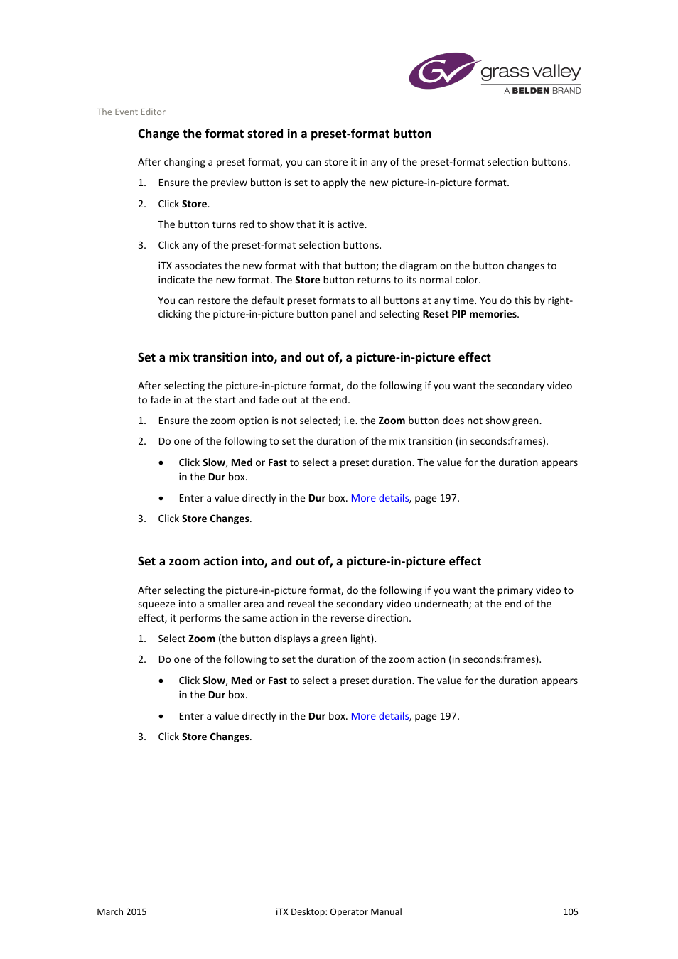Change the format stored in a preset-format button | Grass Valley iTX Desktop v.2.6 User Manual | Page 125 / 373