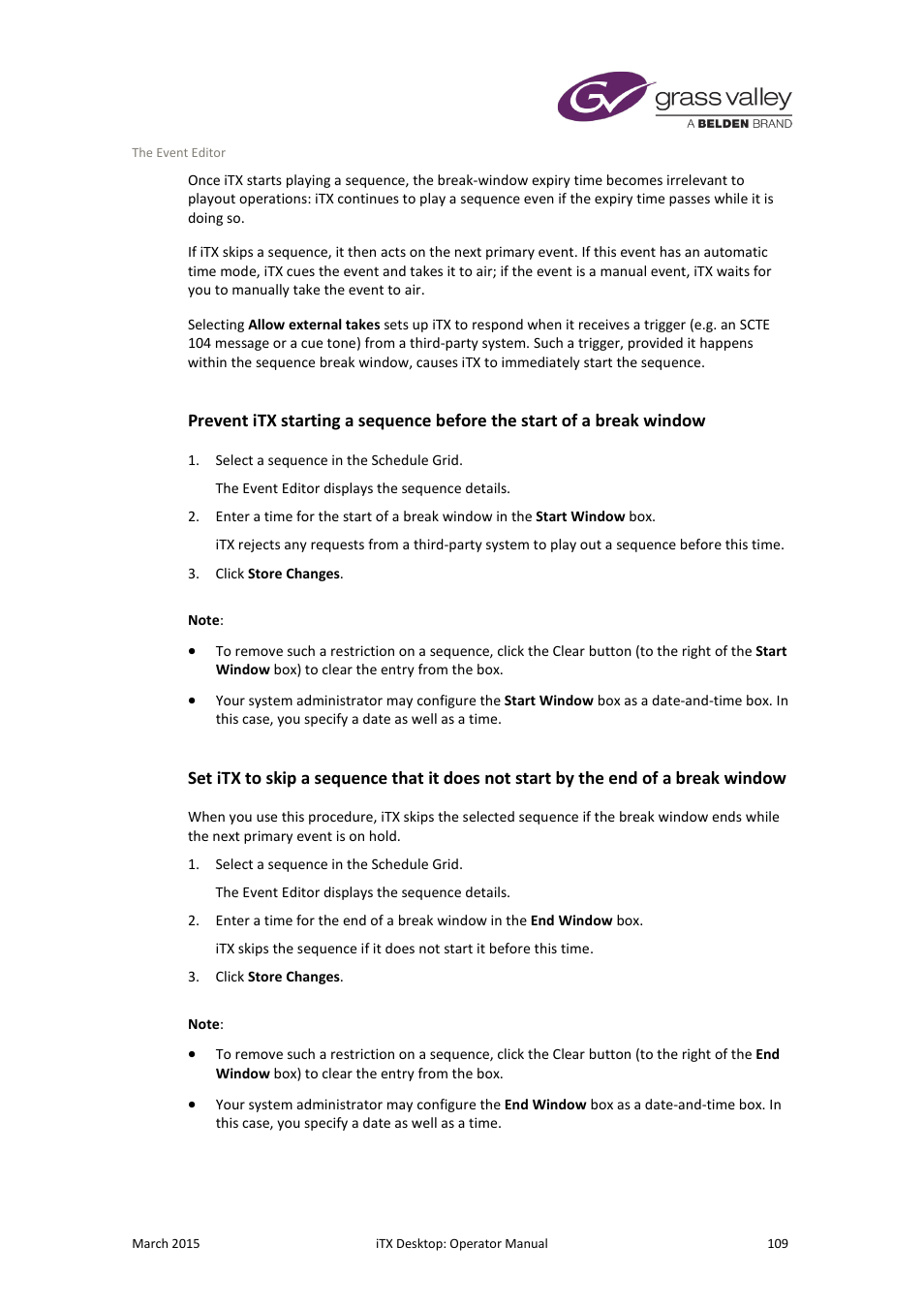 Grass Valley iTX Desktop v.2.6 User Manual | Page 129 / 373