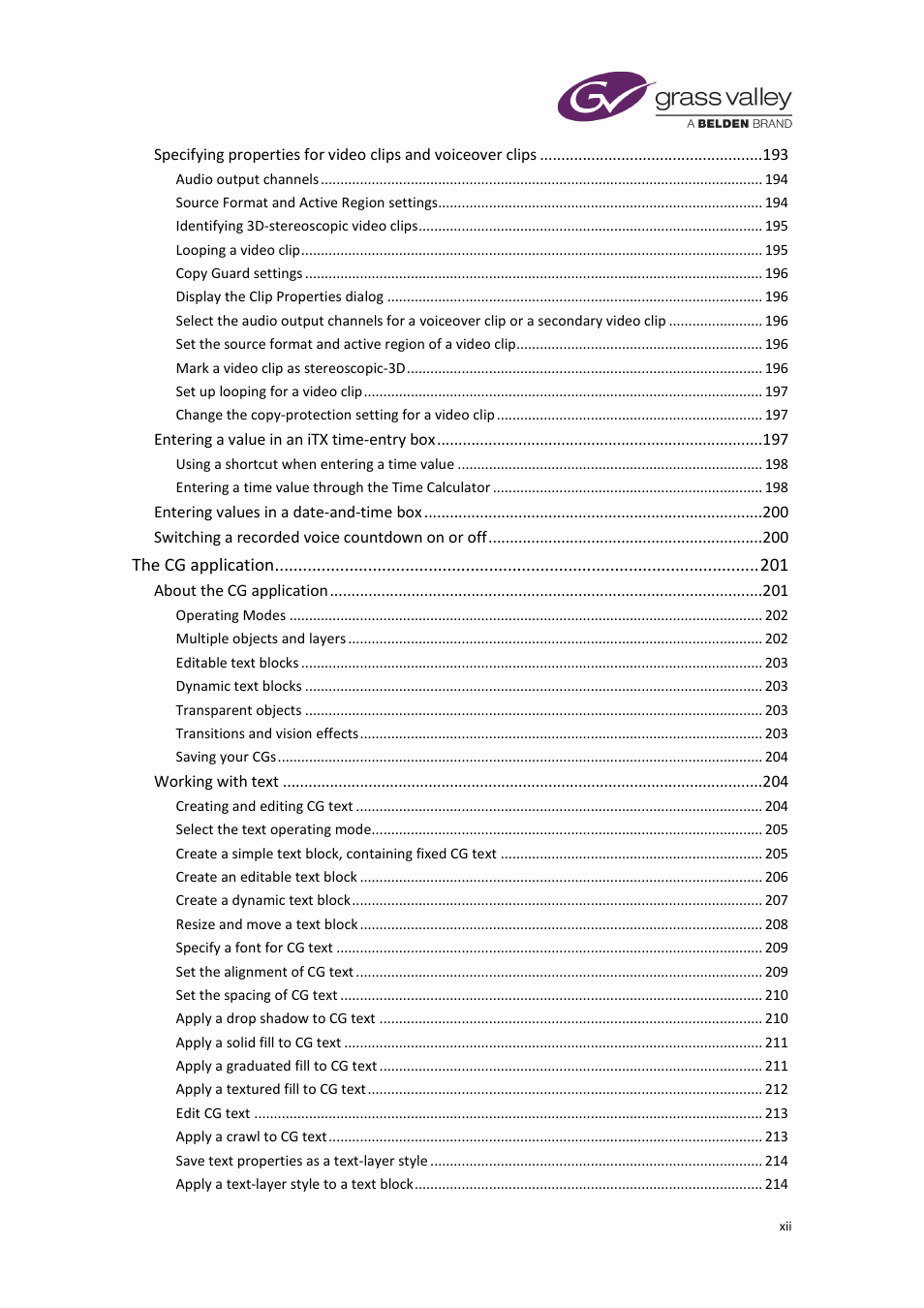 Grass Valley iTX Desktop v.2.6 User Manual | Page 13 / 373