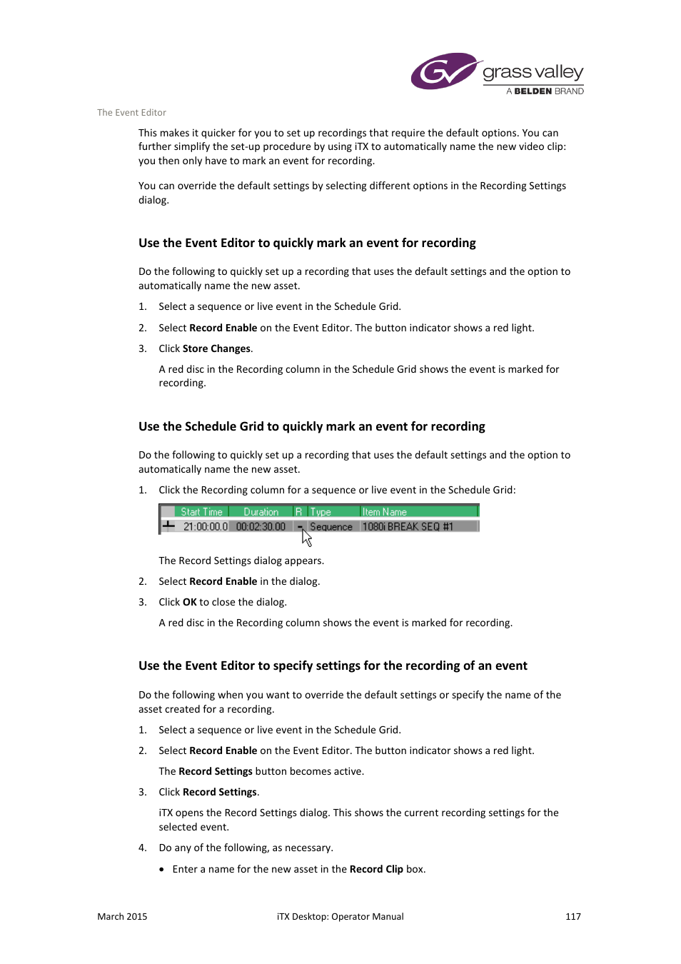 Grass Valley iTX Desktop v.2.6 User Manual | Page 137 / 373