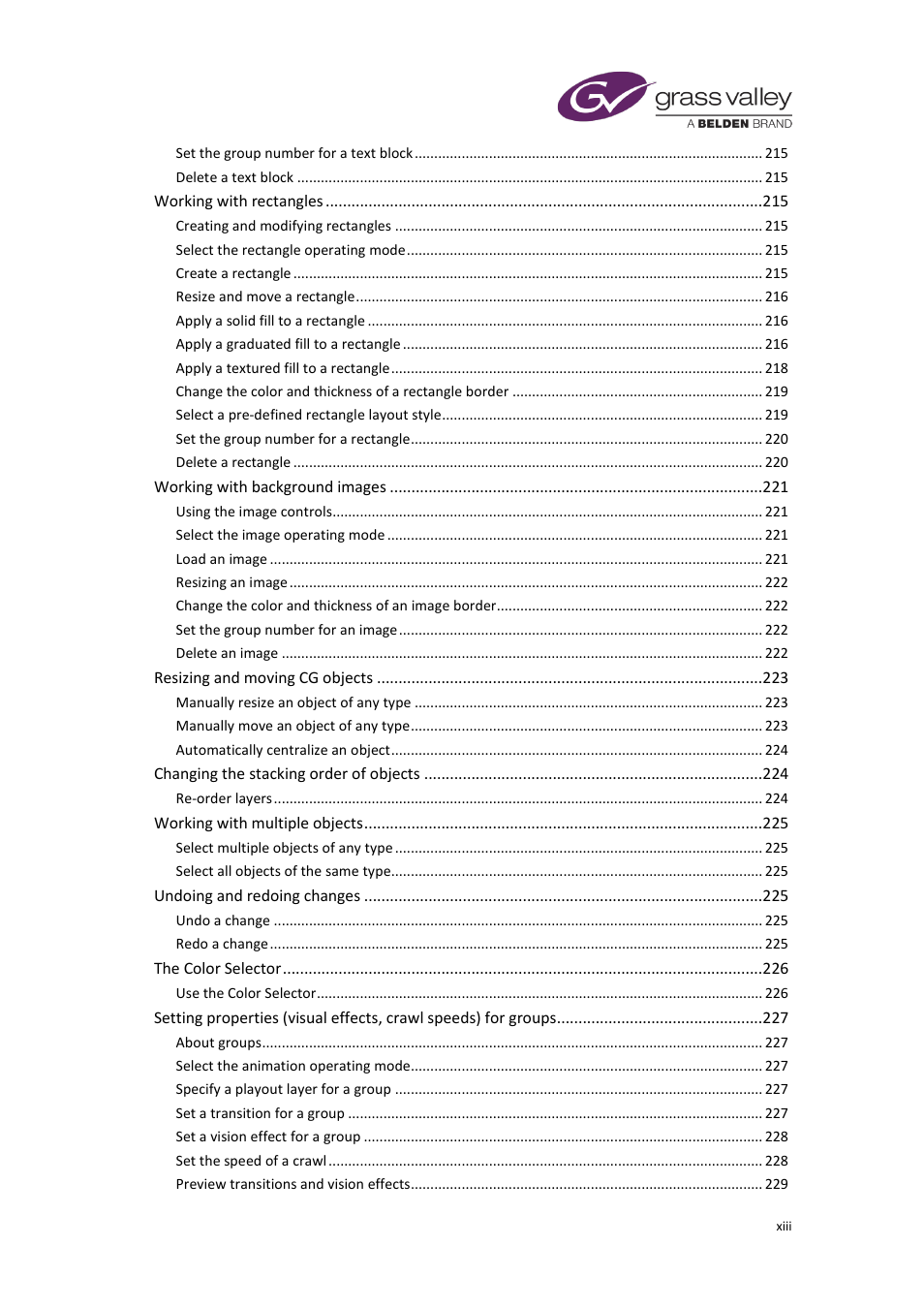 Grass Valley iTX Desktop v.2.6 User Manual | Page 14 / 373
