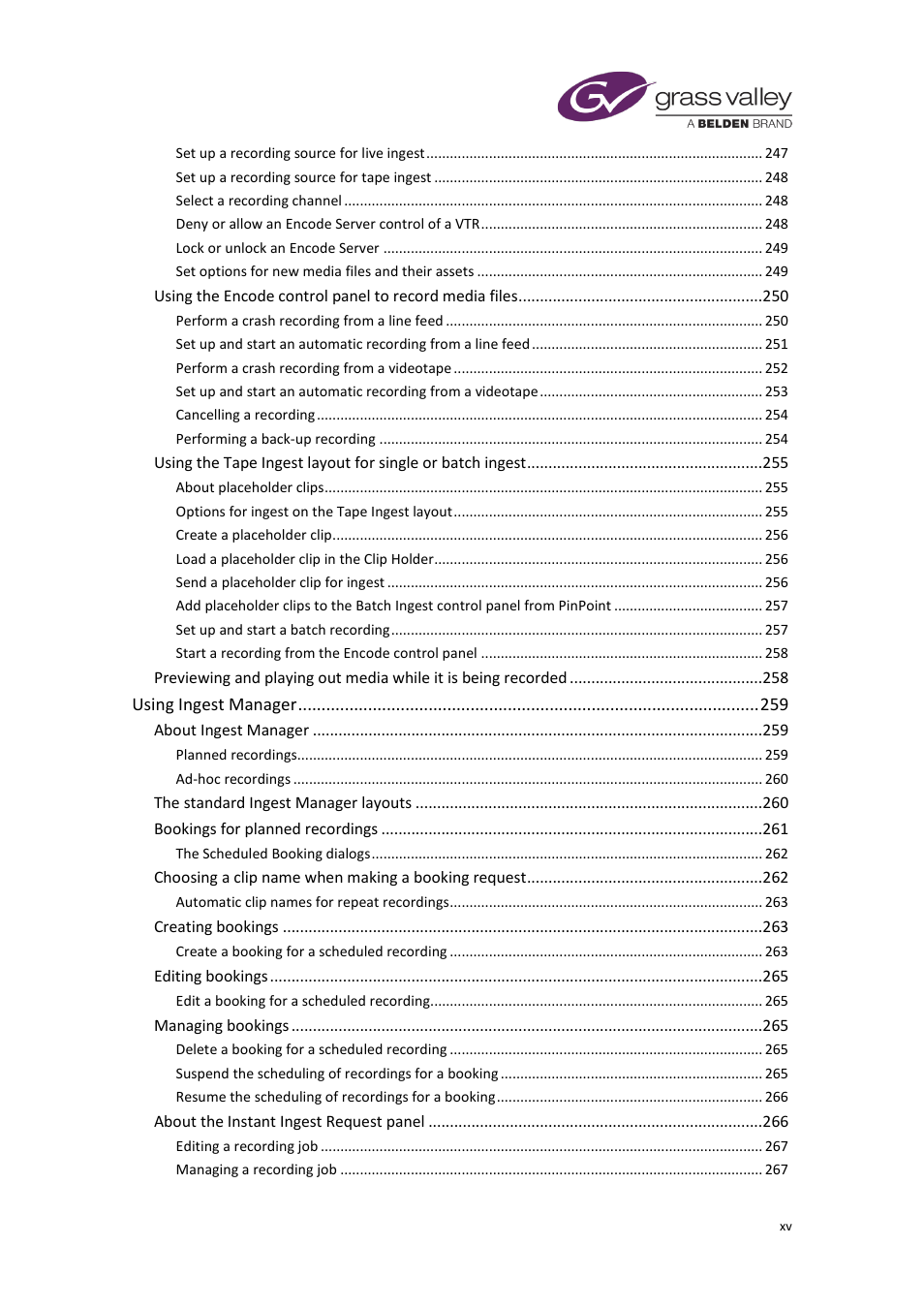 Grass Valley iTX Desktop v.2.6 User Manual | Page 16 / 373