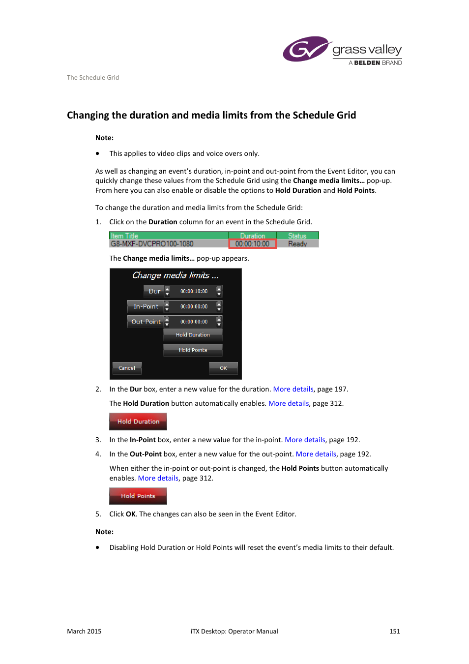 More details, E 151 | Grass Valley iTX Desktop v.2.6 User Manual | Page 171 / 373