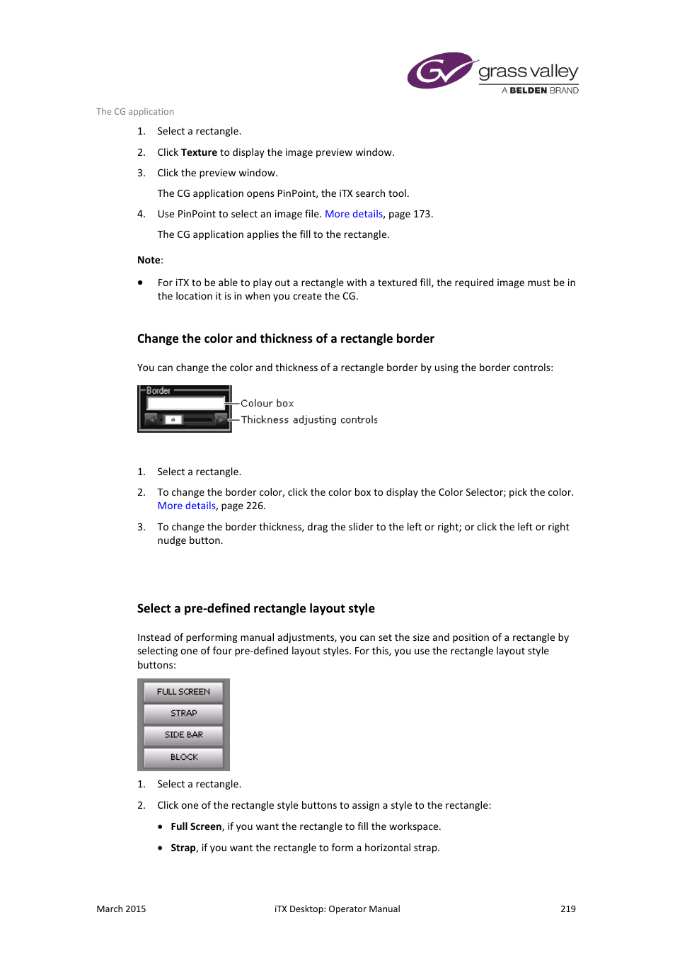 Select a pre-defined rectangle layout style, More details, E 219 | More, Details | Grass Valley iTX Desktop v.2.6 User Manual | Page 239 / 373