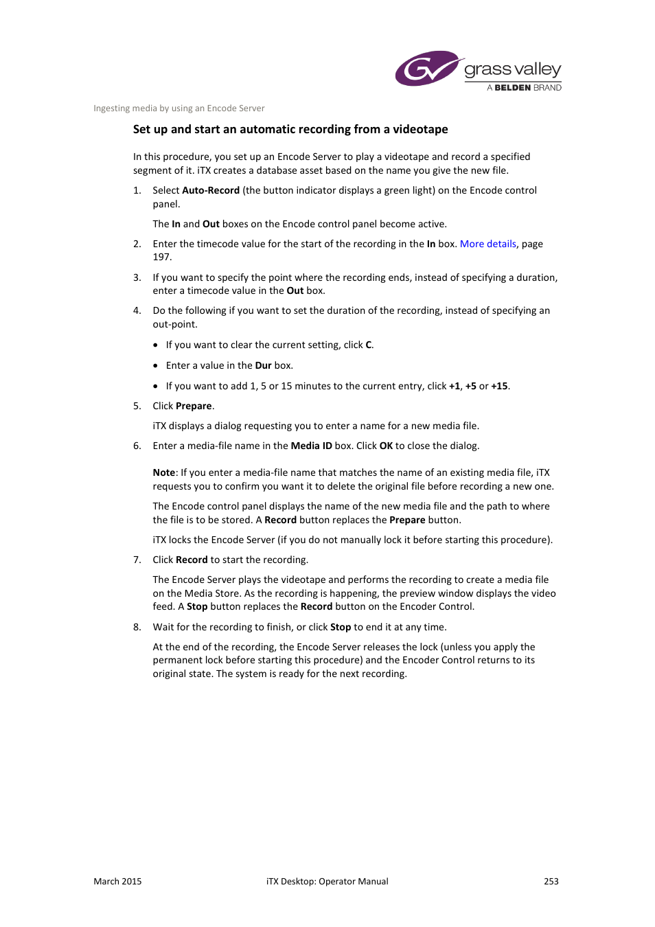 Grass Valley iTX Desktop v.2.6 User Manual | Page 273 / 373