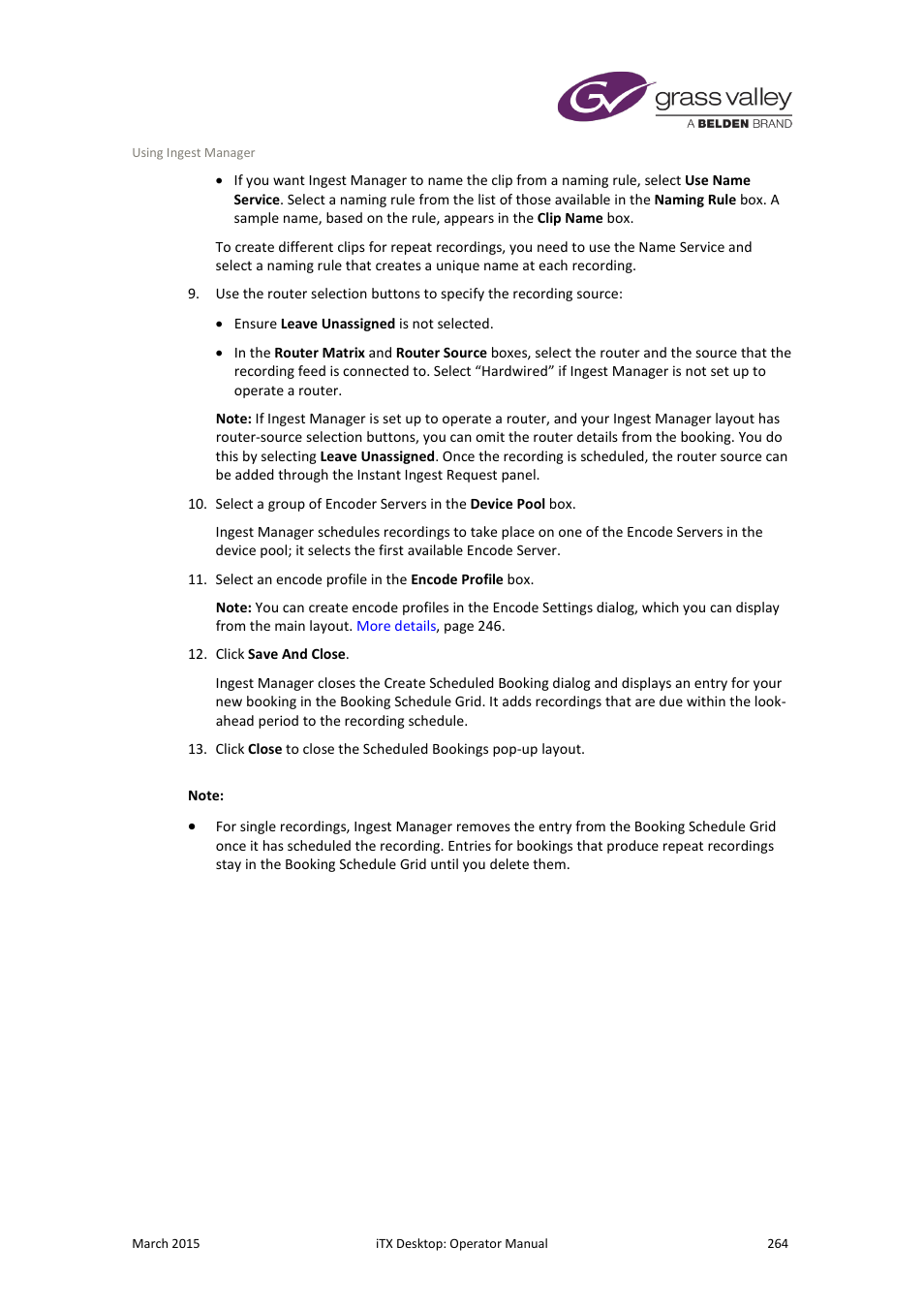 Grass Valley iTX Desktop v.2.6 User Manual | Page 284 / 373