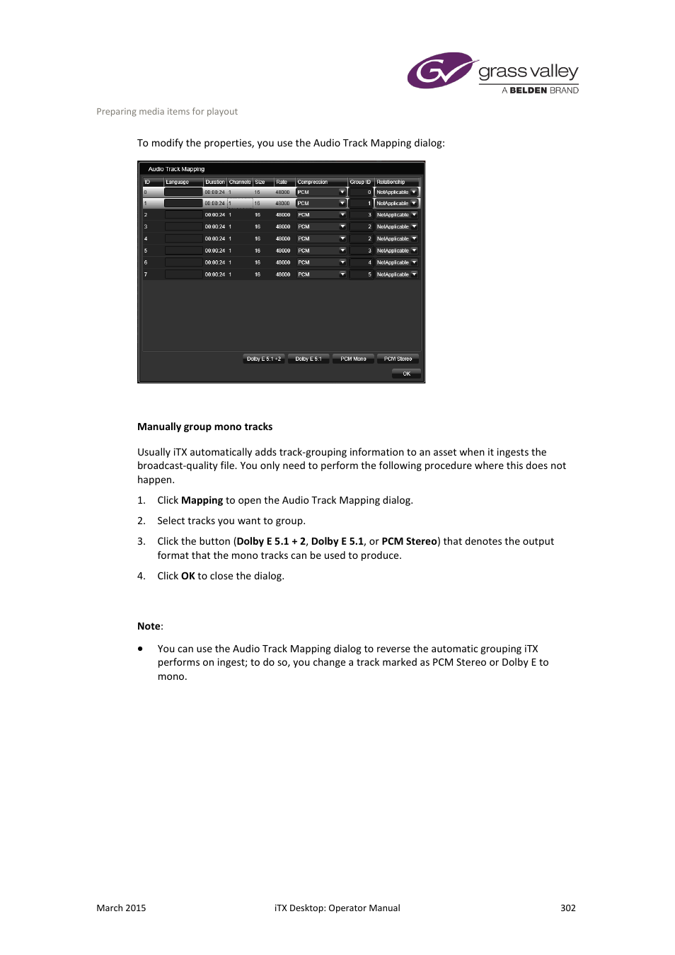 Grass Valley iTX Desktop v.2.6 User Manual | Page 322 / 373