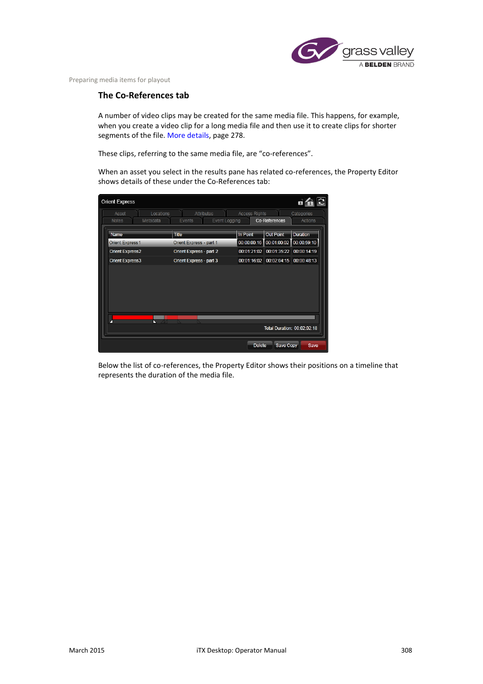 The co-references tab | Grass Valley iTX Desktop v.2.6 User Manual | Page 328 / 373