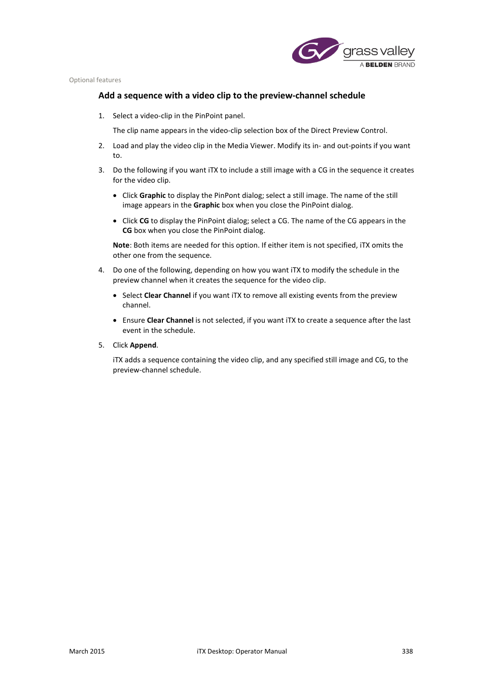 More details, E 339 | Grass Valley iTX Desktop v.2.6 User Manual | Page 358 / 373