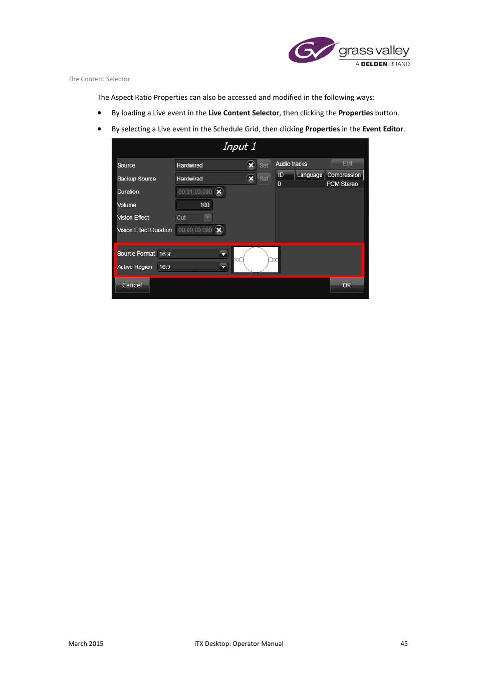 Grass Valley iTX Desktop v.2.6 User Manual | Page 65 / 373