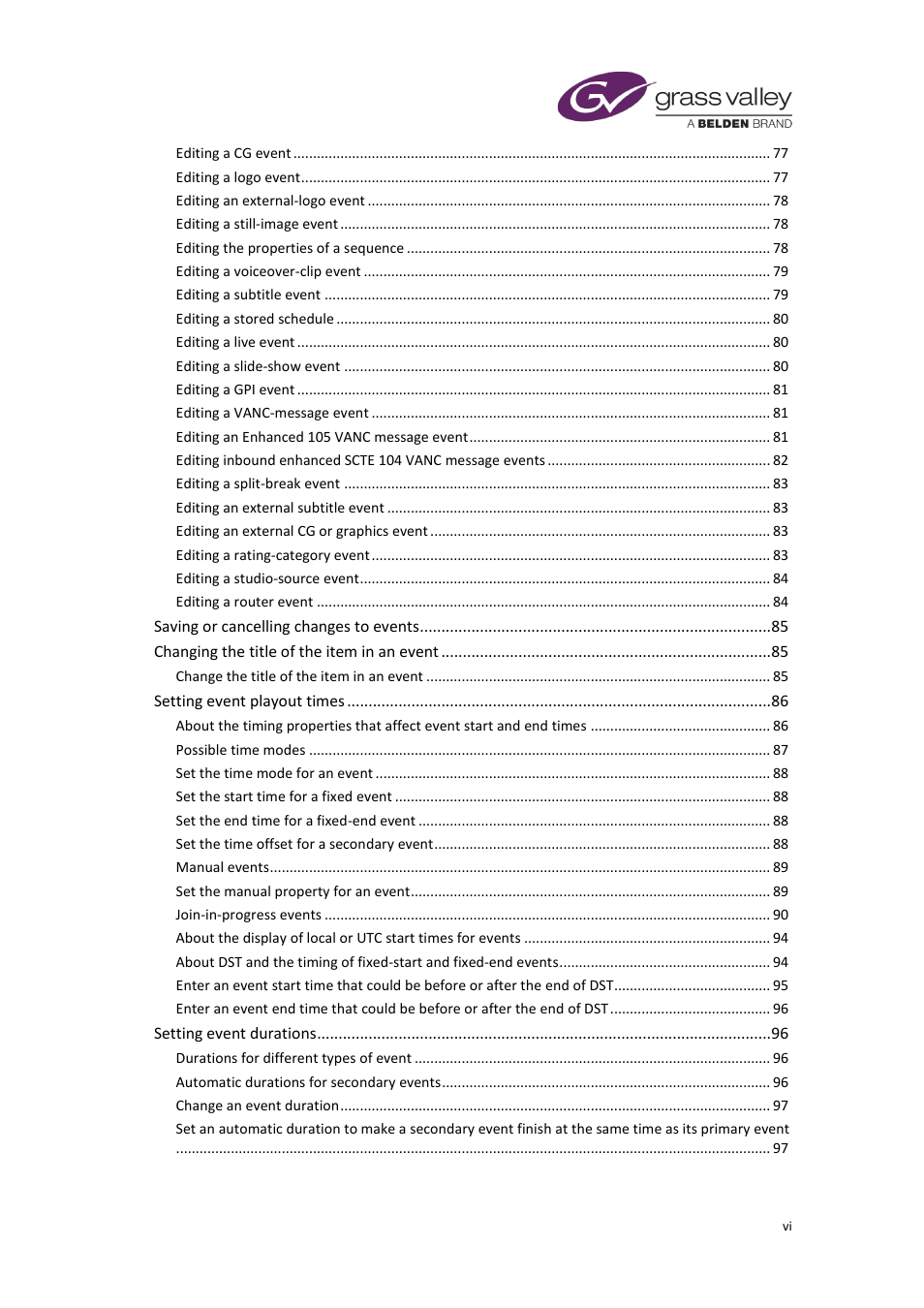Grass Valley iTX Desktop v.2.6 User Manual | Page 7 / 373