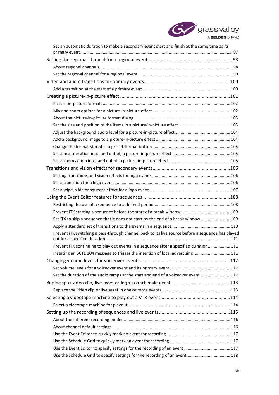 Grass Valley iTX Desktop v.2.6 User Manual | Page 8 / 373