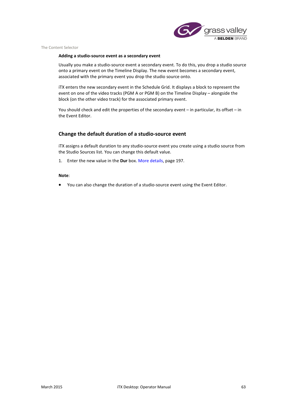 Grass Valley iTX Desktop v.2.6 User Manual | Page 83 / 373