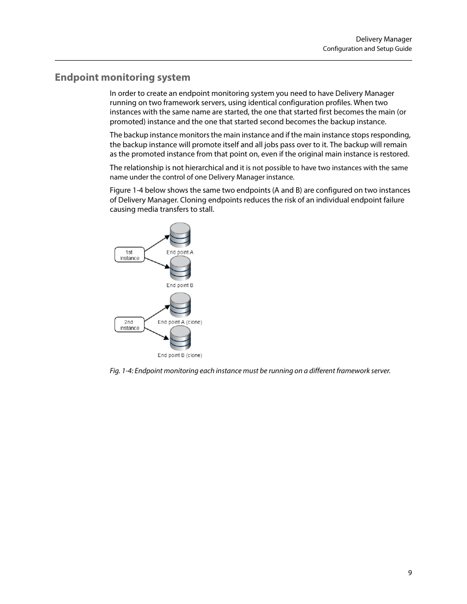 Endpoint monitoring system | Grass Valley iTX Delivery Manager v.2.6 User Manual | Page 15 / 97