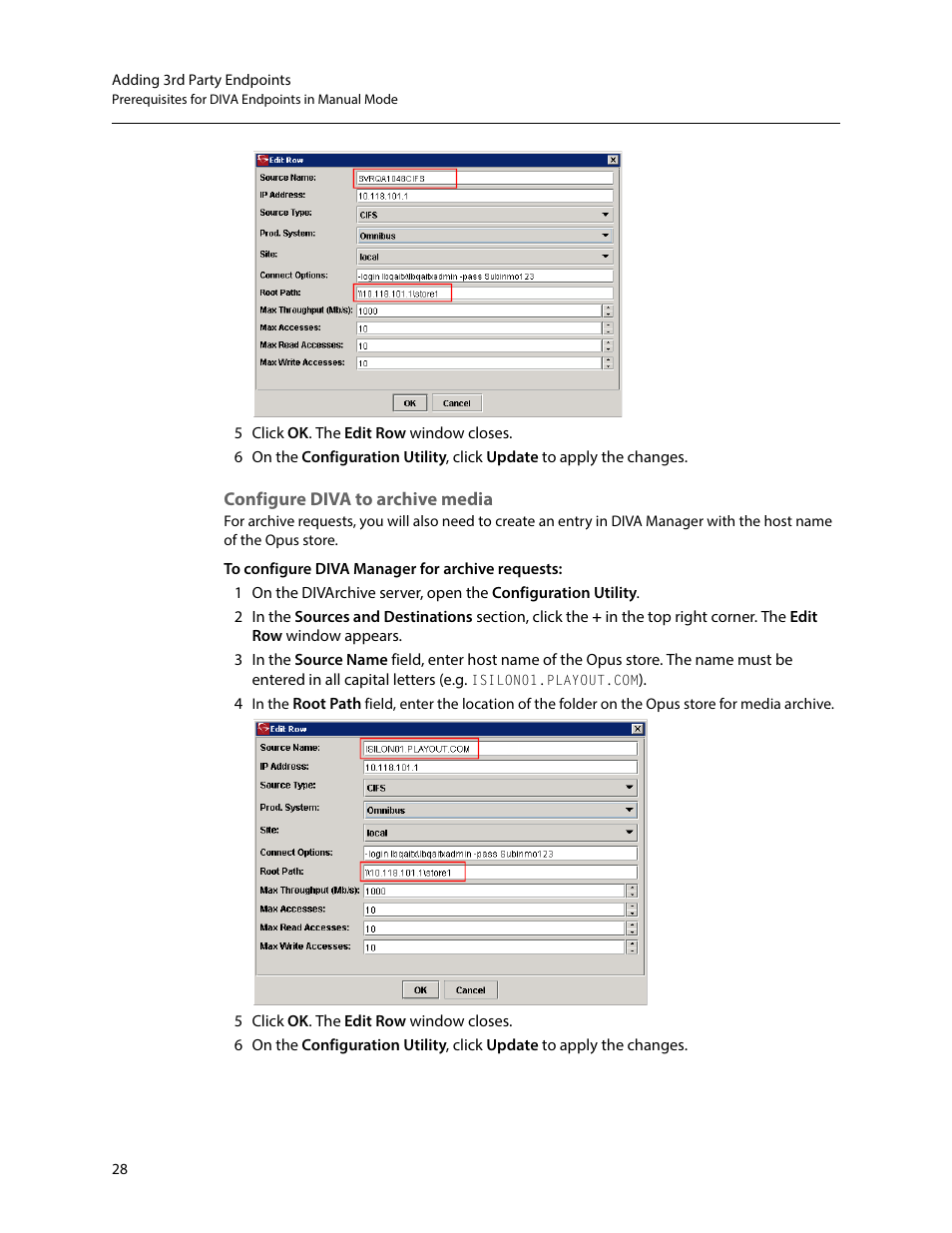 Configure diva to archive media | Grass Valley iTX Delivery Manager v.2.6 User Manual | Page 34 / 97