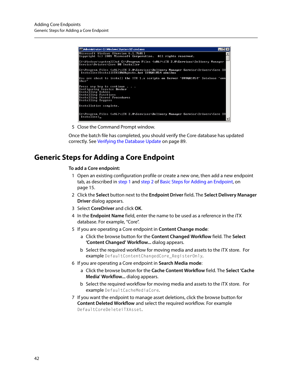 Generic steps for adding a core endpoint, Step 7 | Grass Valley iTX Delivery Manager v.2.6 User Manual | Page 48 / 97
