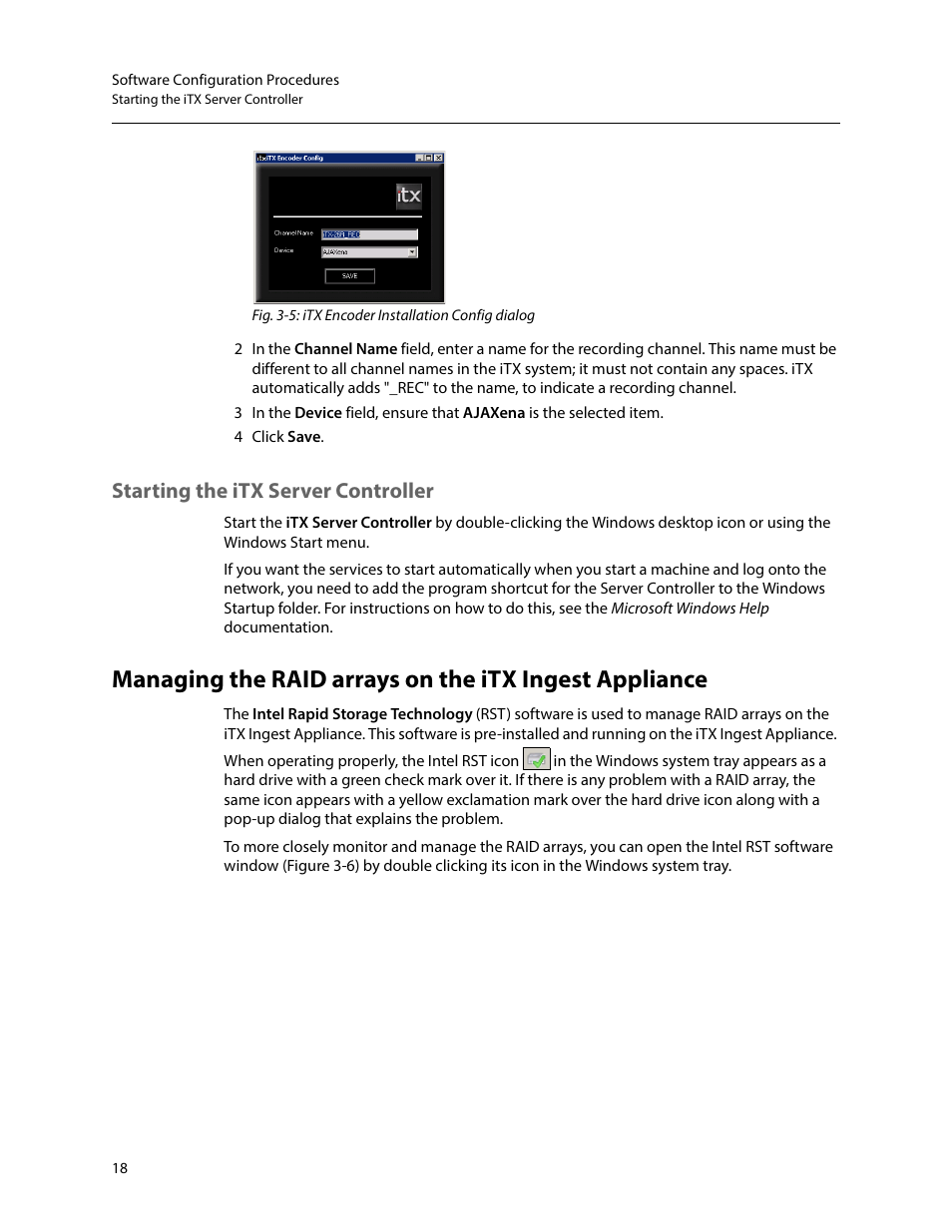 Starting the itx server controller | Grass Valley iTX Ingest Appliance v.2.3 User Manual | Page 30 / 33