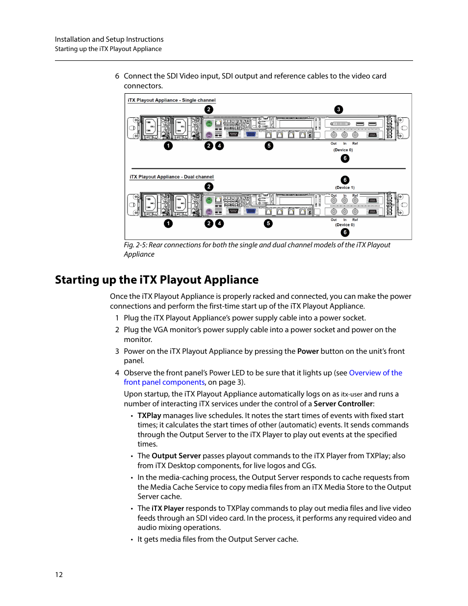 Starting up the itx playout appliance | Grass Valley iTX Playout Appliance v.2.3 User Manual | Page 24 / 35