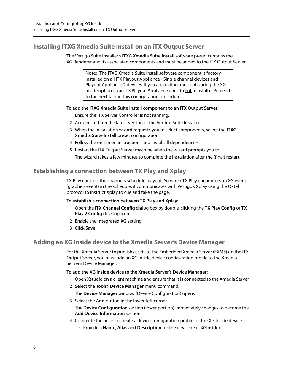 Nager | Grass Valley Vertigo XG Integration v.2.6 User Manual | Page 12 / 35