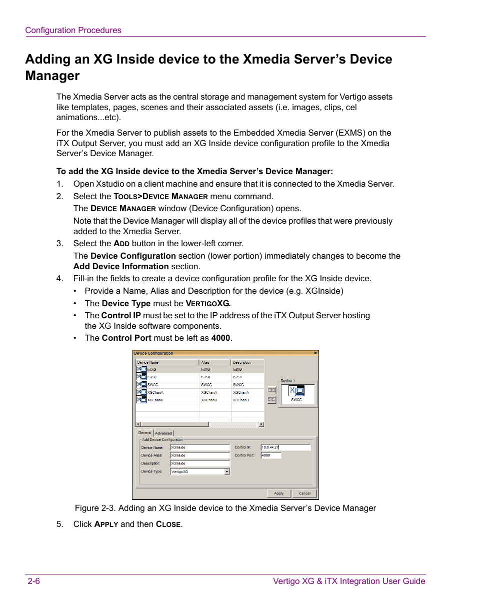 Grass Valley Vertigo XG Integration v.2.3 User Manual | Page 16 / 50