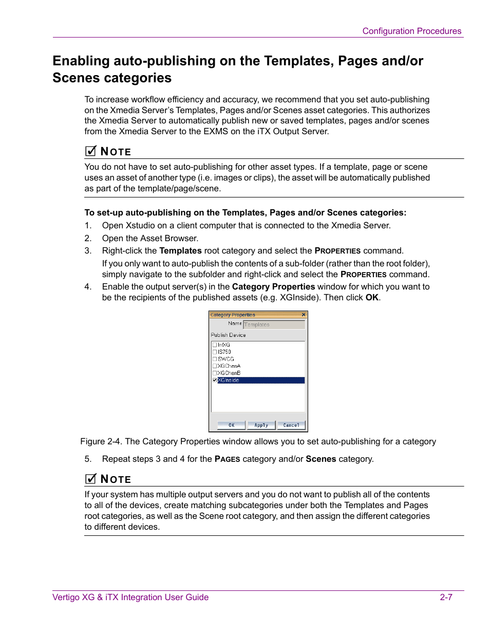 For c | Grass Valley Vertigo XG Integration v.2.3 User Manual | Page 17 / 50
