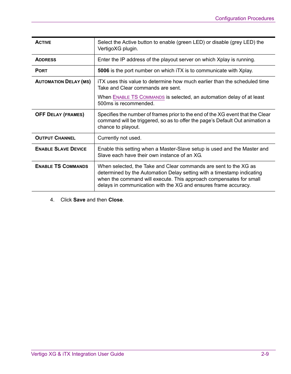 Grass Valley Vertigo XG Integration v.2.3 User Manual | Page 19 / 50