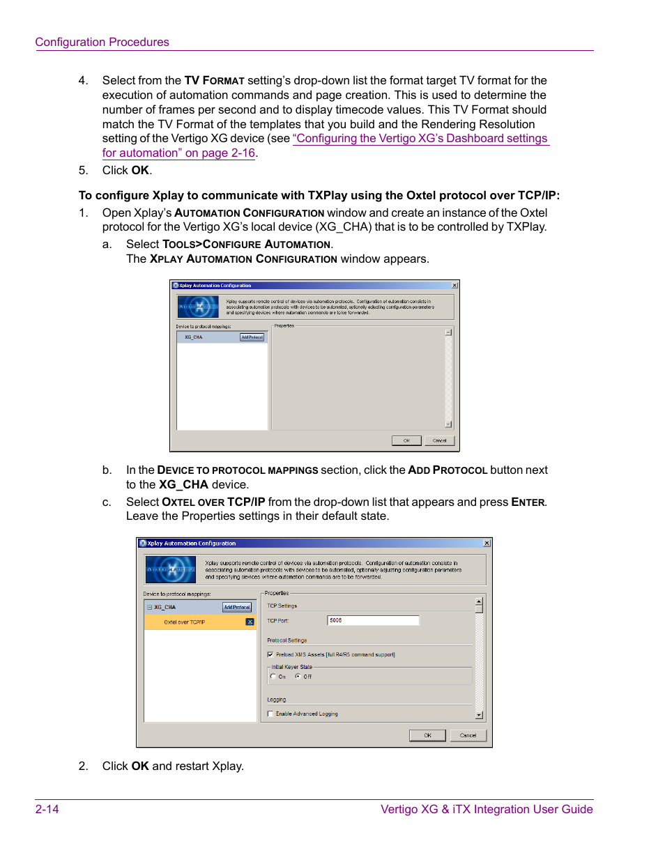 Grass Valley Vertigo XG Integration v.2.3 User Manual | Page 24 / 50
