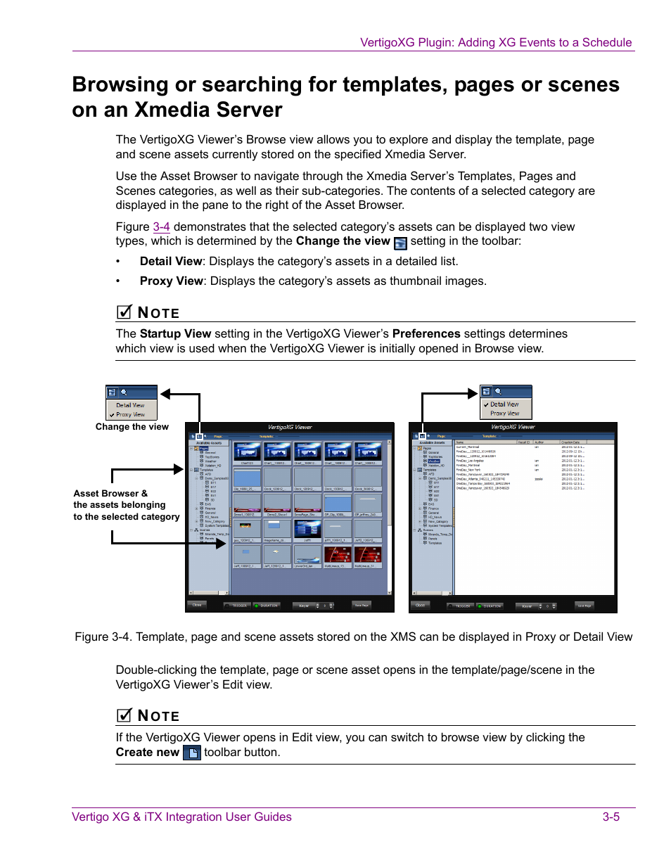 Browsing or searching for | Grass Valley Vertigo XG Integration v.2.3 User Manual | Page 35 / 50