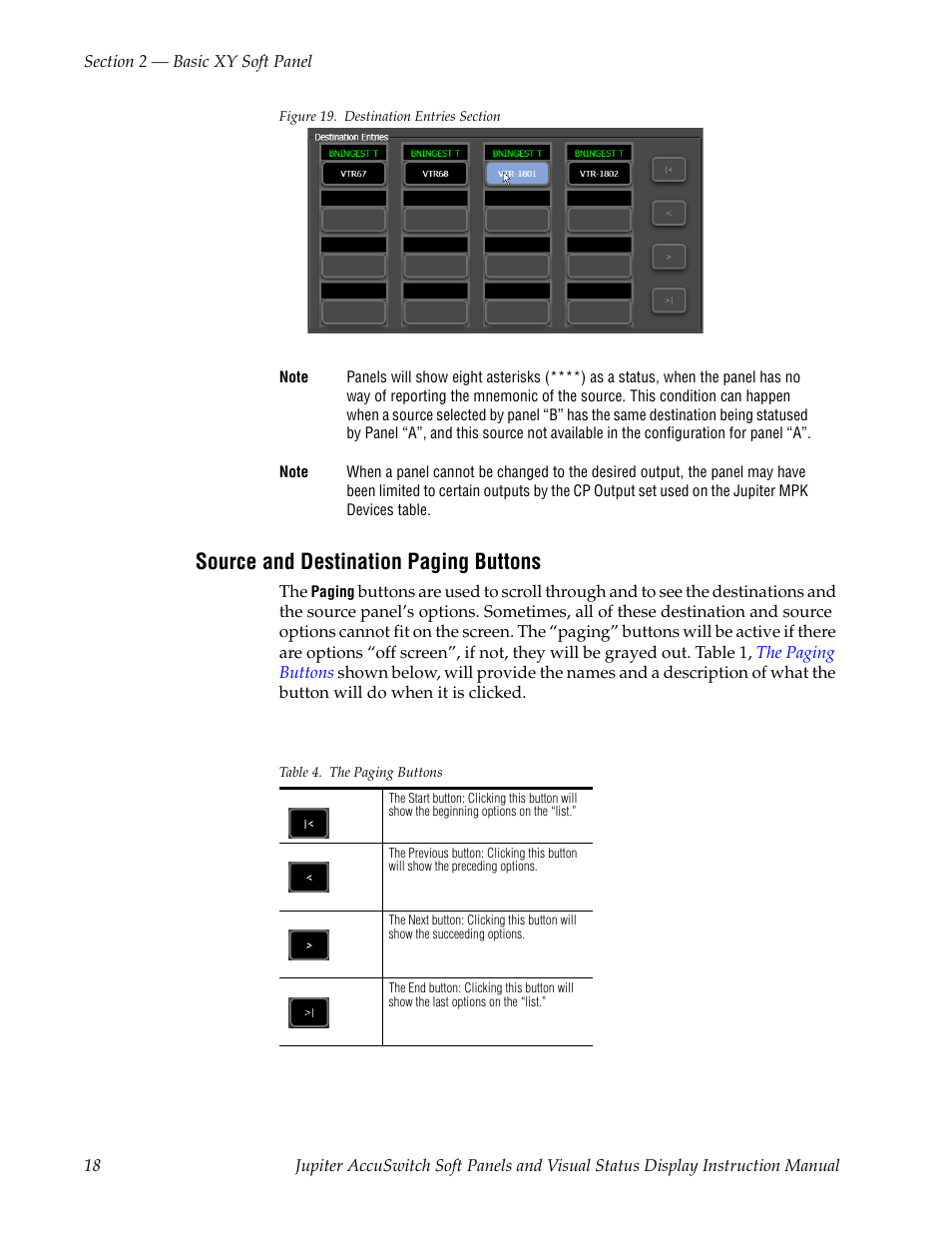 Source and destination paging buttons, Figure 19, The name | Grass Valley Jupiter v.1.0.0 User Manual | Page 26 / 86