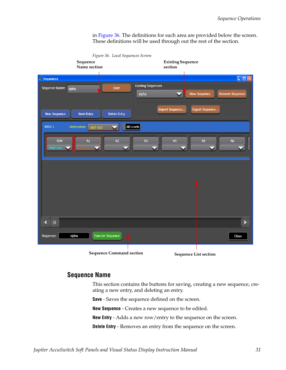 Sequence name | Grass Valley Jupiter v.1.0.0 User Manual | Page 39 / 86