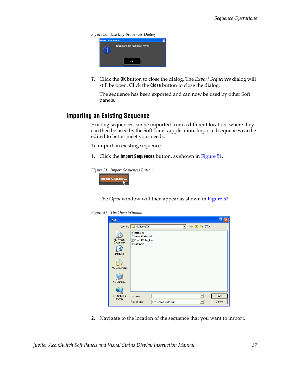 Importing an existing sequence | Grass Valley Jupiter v.1.0.0 User Manual | Page 45 / 86