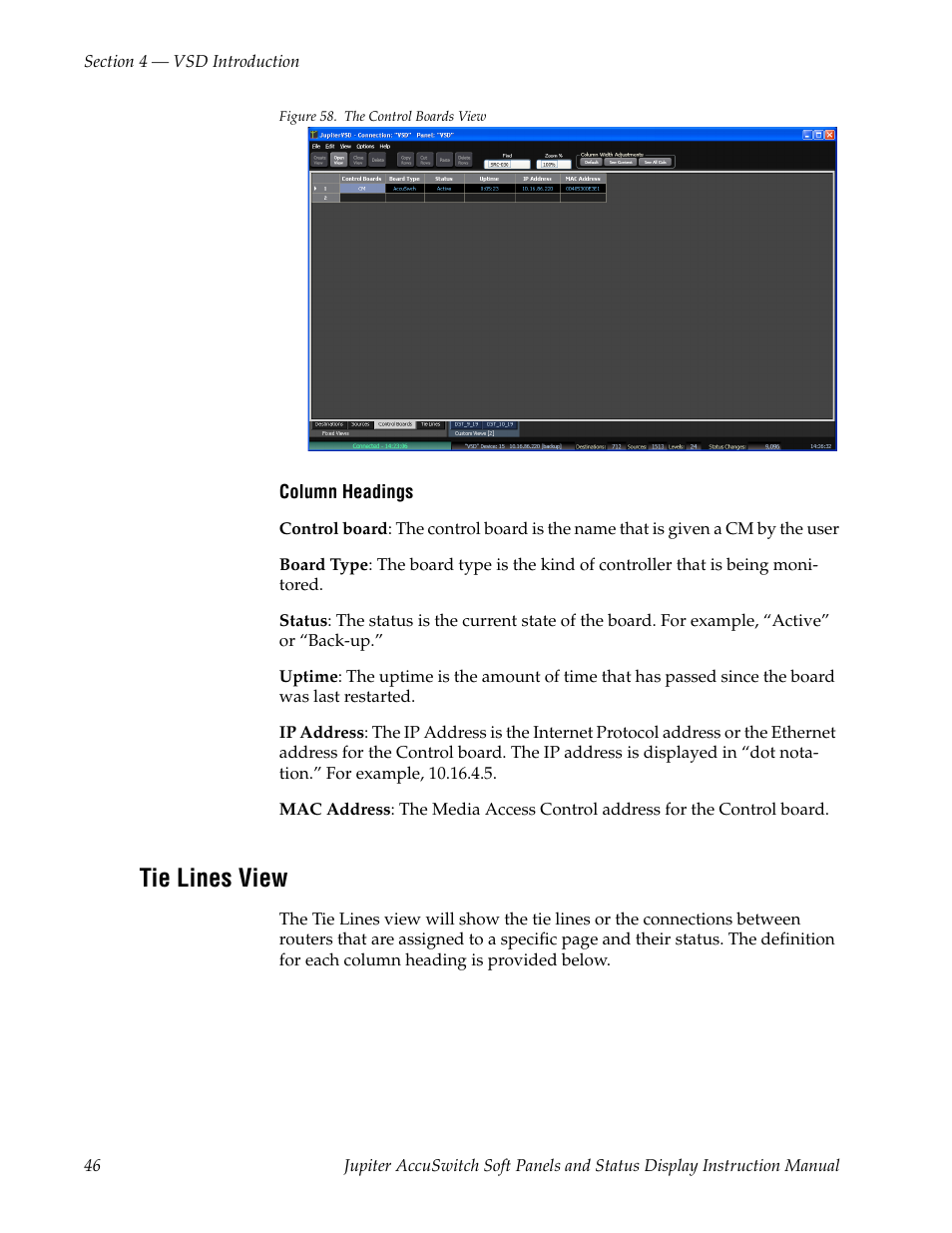 Tie lines view | Grass Valley Jupiter v.1.0.0 User Manual | Page 54 / 86