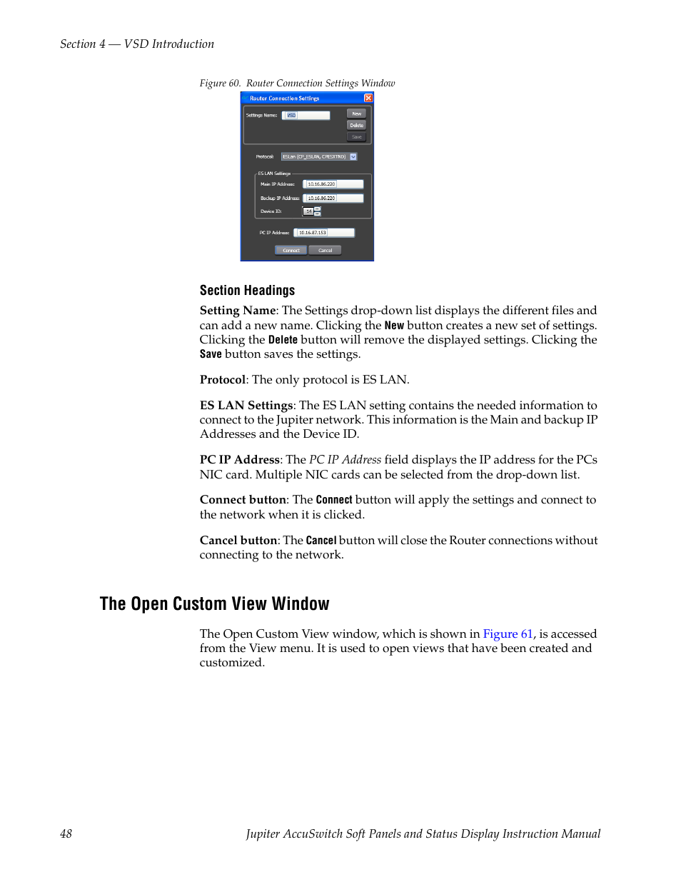 The open custom view window | Grass Valley Jupiter v.1.0.0 User Manual | Page 56 / 86