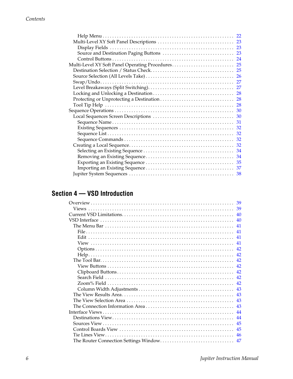 Grass Valley Jupiter v.1.0.0 User Manual | Page 6 / 86