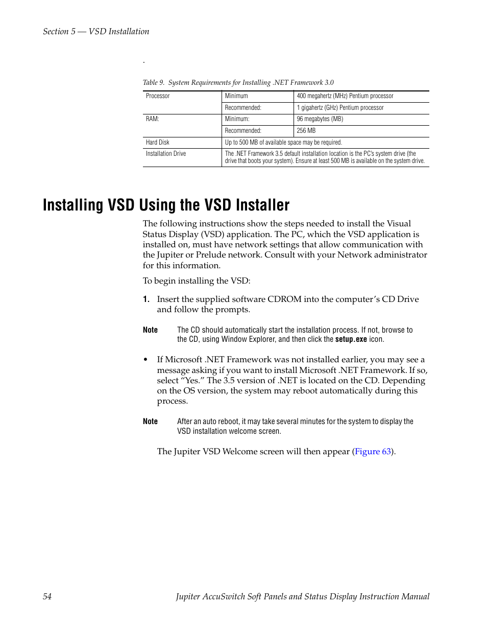 Installing vsd using the vsd installer | Grass Valley Jupiter v.1.0.0 User Manual | Page 62 / 86