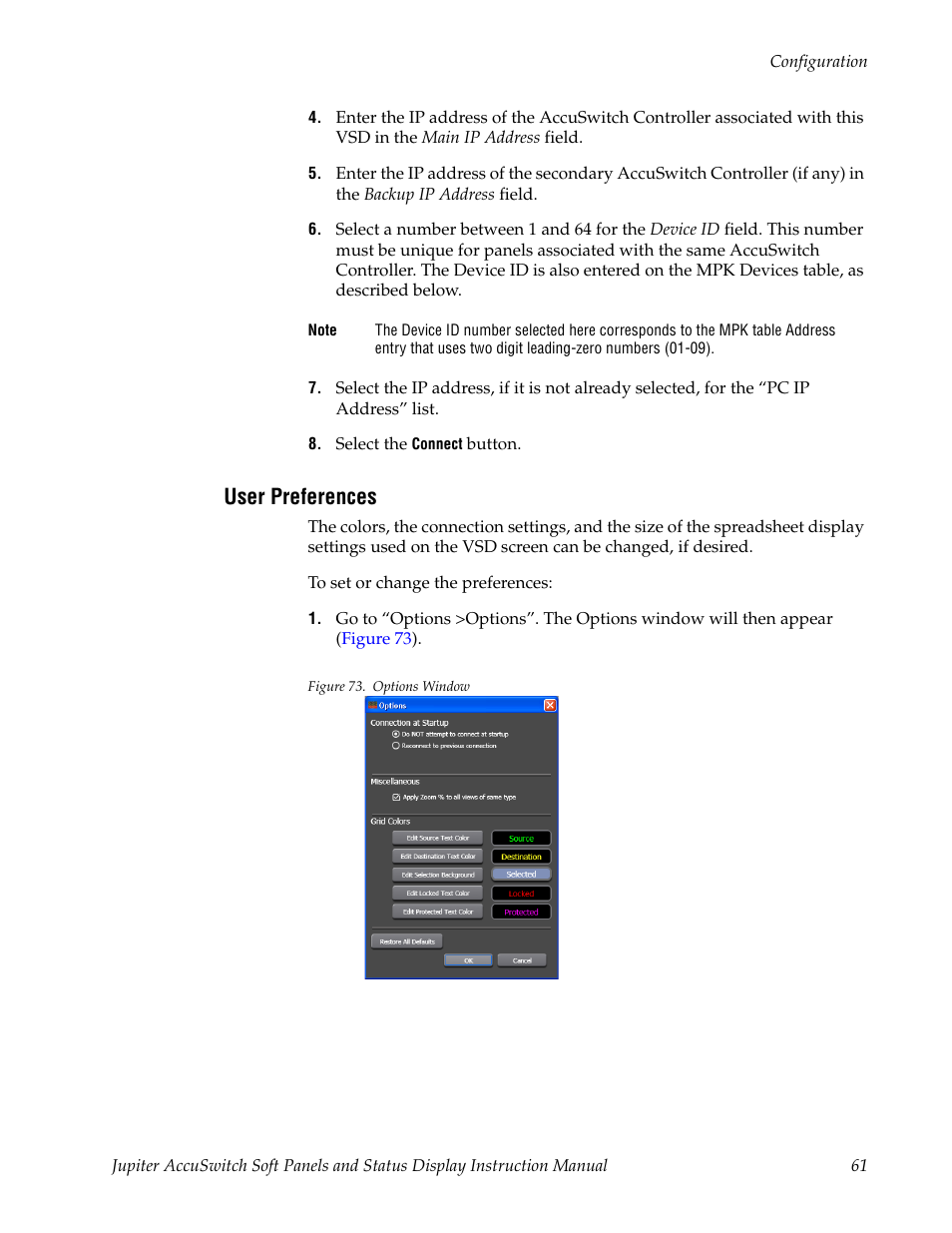 User preferences | Grass Valley Jupiter v.1.0.0 User Manual | Page 69 / 86
