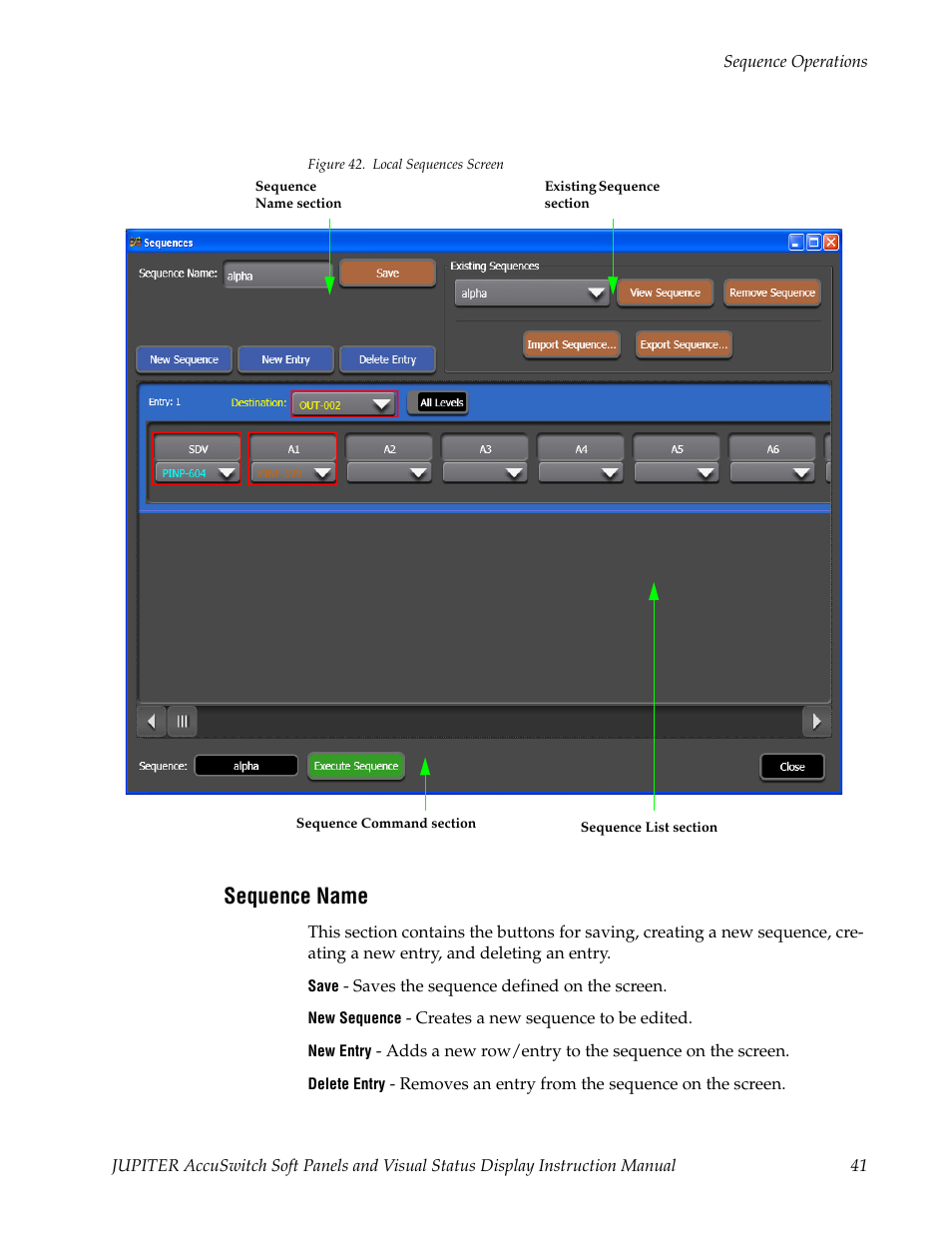 Sequence name | Grass Valley Jupiter v.1.1.0 User Manual | Page 49 / 110